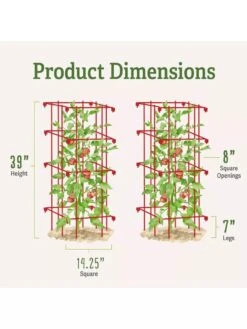 Tomato Cages, Set Of 4 -Green Leaf Tools & Supplies Sales Store 8587040 1