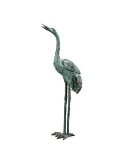 Bronze Crane Statues, Large -Green Leaf Tools & Supplies Sales Store 8589919 001v