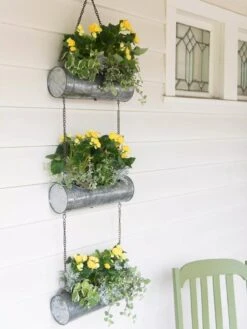 Galvanized Hanging Triple Planter -Green Leaf Tools & Supplies Sales Store 8595213 1108 tif