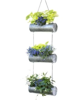 Galvanized Hanging Triple Planter -Green Leaf Tools & Supplies Sales Store 8595213 6967 tif
