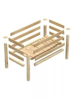 Elevated Cedar Garden Bed, 2' X 4' X 31" -Green Leaf Tools & Supplies Sales Store 8596147 09V 3 4