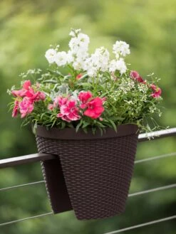 Weave Round Railing Planter, 11" 7 Weave Round Railing Planter, 11" -Green Leaf Tools & Supplies Sales Store 8598370 8584 tif