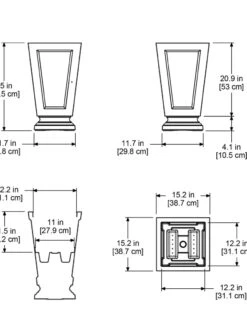 Kensington Self-Watering Tall Patio Planter, 25" 11 Kensington Self-Watering Tall Patio Planter, 25" -Green Leaf Tools & Supplies Sales Store 8598549 07V tif