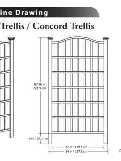 Concord Composite Vinyl Trellis -Green Leaf Tools & Supplies Sales Store 8599770 03V tif