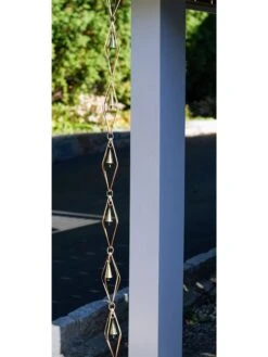 Diamond Pure Copper Rain Chain, 8-1/2' -Green Leaf Tools & Supplies Sales Store 8600205 01v