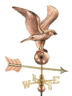 Eagle Cottage Copper Weathervane With Roof Mount -Green Leaf Tools & Supplies Sales Store 8600278 04v