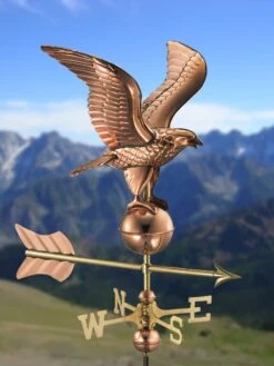 Eagle Garden Copper Weathervane With Pole -Green Leaf Tools & Supplies Sales Store 8600278 05v