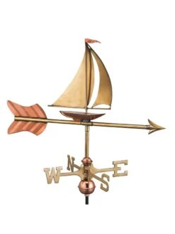 Sailboat Cottage Copper Weathervane With Roof Mount -Green Leaf Tools & Supplies Sales Store 8600347 02v sailboat cottage copper weathervane roof mount