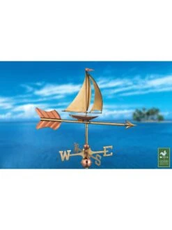 Sailboat Garden Copper Weathervane With Pole 7 Sailboat Garden Copper Weathervane With Pole -Green Leaf Tools & Supplies Sales Store 8600347 03v sailboat cottage copper weathervane roof mount 1