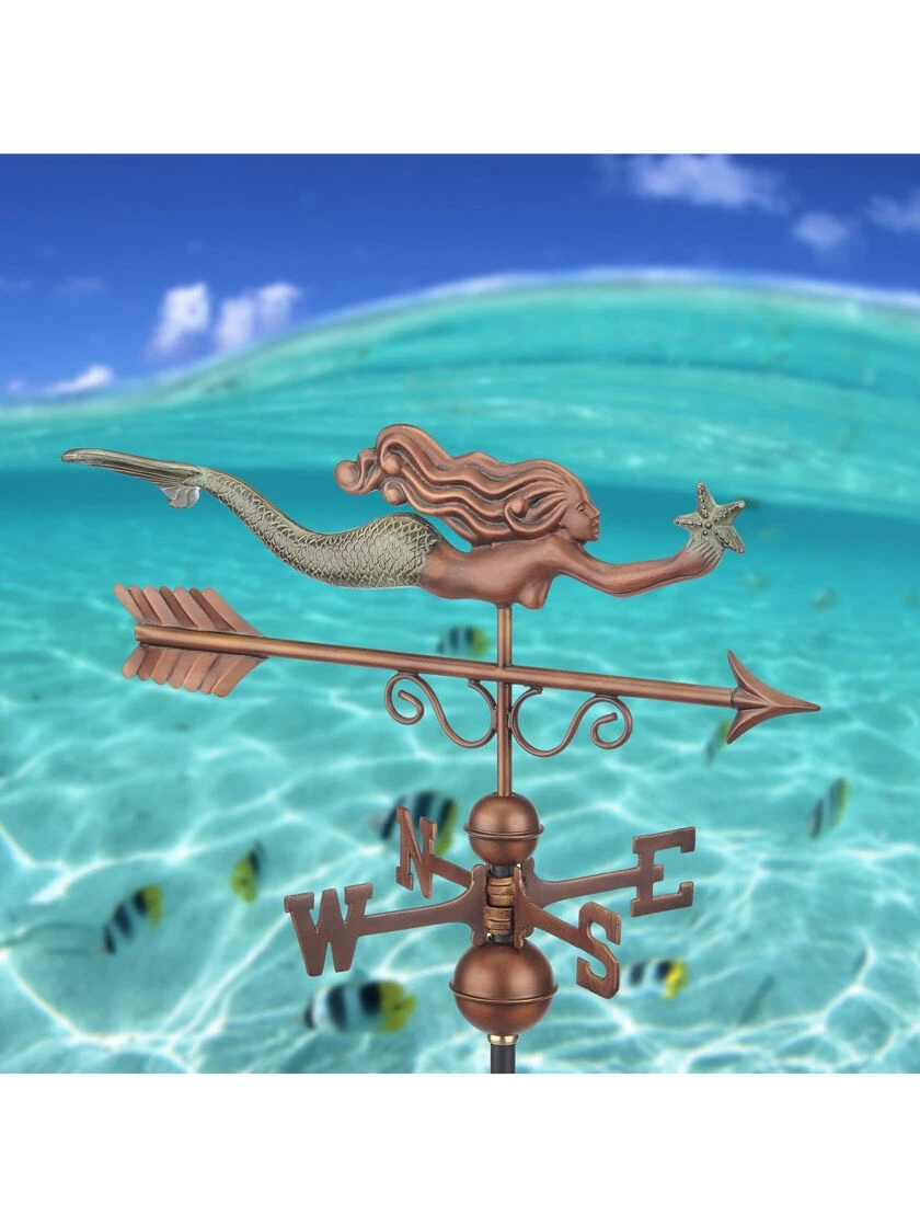 Little Mermaid Copper Weathervane 2 Little Mermaid Copper Weathervane - Image 2