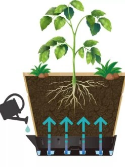 VegTrug® Build-a-Barrel Wooden Planter With Self-Watering Reservoir Tray, 18" -Green Leaf Tools & Supplies Sales Store 8610253 05V tif