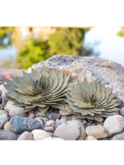 Desert Steel Spiral Aloe Sculpture -Green Leaf Tools & Supplies Sales Store 8610749 04v