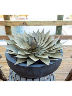Desert Steel Spiral Aloe Sculpture -Green Leaf Tools & Supplies Sales Store 8610750 02v