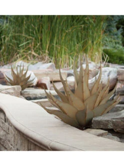 Desert Steel Sharkskin Agave Sculpture -Green Leaf Tools & Supplies Sales Store 8610753 04v
