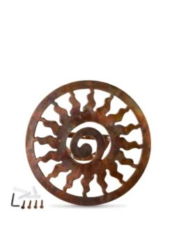 Rustic Sun Wall-Mount Garden Hose Hanger -Green Leaf Tools & Supplies Sales Store 8611025 0828 tif