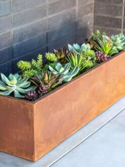 Veradek Metallic Series Corten Steel Window Box Planter, 36" -Green Leaf Tools & Supplies Sales Store 8611609 02V tif
