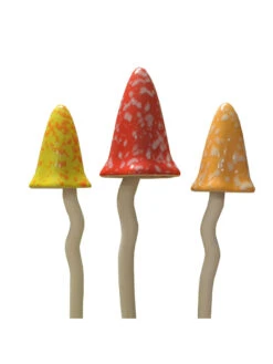Potting Shed Tinkling Toadstool Sculptures, Set Of 3 -Green Leaf Tools & Supplies Sales Store 8611730 sum 04v potting shed tinkling toadstool sculptures set of 3 summer