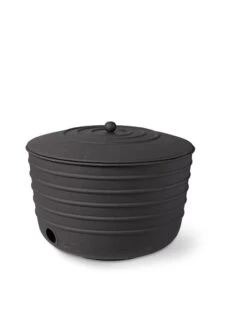 Matte Black Ribbed Hose Pot With Lid 6 Matte Black Ribbed Hose Pot With Lid -Green Leaf Tools & Supplies Sales Store 8611991 5867 tif