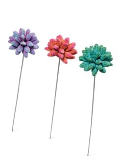 Dahlia Flower Garden Stakes Set -Green Leaf Tools & Supplies Sales Store 8612055 5954 tif