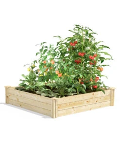 Pine Raised Garden Beds, 4'x4' -Green Leaf Tools & Supplies Sales Store 8612250 02v