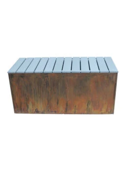 Nice Corten Trough Planters With Bench Top -Green Leaf Tools & Supplies Sales Store 8612399 01v