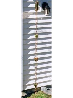 Wine Bottle, Grapes & Glasses Copper Rain Chain, 9.5' -Green Leaf Tools & Supplies Sales Store 8612744 01v