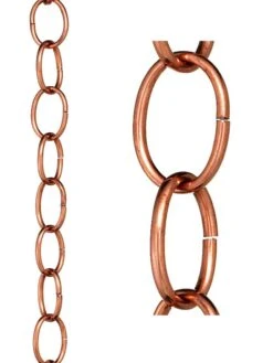 Single Link Pure Copper Rain Chain, 8.5' -Green Leaf Tools & Supplies Sales Store 8612745 03v