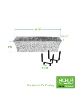 Achla Designs Handrail Flowerbox Bracket Kit For Rail -Green Leaf Tools & Supplies Sales Store 8612883 02v
