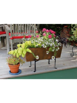 Achla Designs Copper Flower Box With Folding Stand -Green Leaf Tools & Supplies Sales Store 8612914 04v