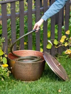 Hammered Copper Hose Pot With Lid -Green Leaf Tools & Supplies Sales Store 8613311 0012