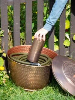 Hammered Copper Hose Pot With Lid -Green Leaf Tools & Supplies Sales Store 8613311 0019
