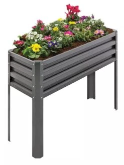 Metal Double Height Raised Garden Bed -Green Leaf Tools & Supplies Sales Store 8613688 01V 3 4