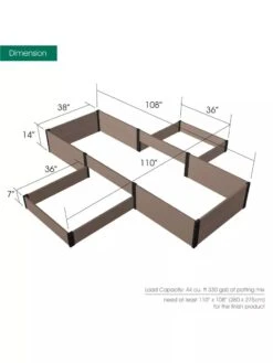 Terraced Cross Garden Bed 7 Terraced Cross Garden Bed -Green Leaf Tools & Supplies Sales Store 8614259 03V 3 4
