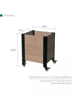 Mobile Deep Root Corner Planter -Green Leaf Tools & Supplies Sales Store 8614266 04V 3 4