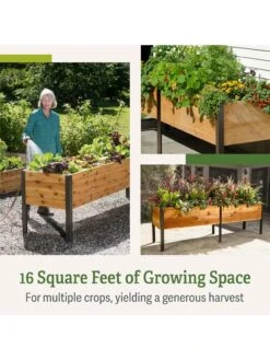 Self-Watering Elevated Planter Box, 2' X 8' -Green Leaf Tools & Supplies Sales Store b00eow8fhu raisedbed feature 2 1